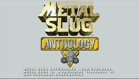 Metal Slug Anthology title screen for PSP
